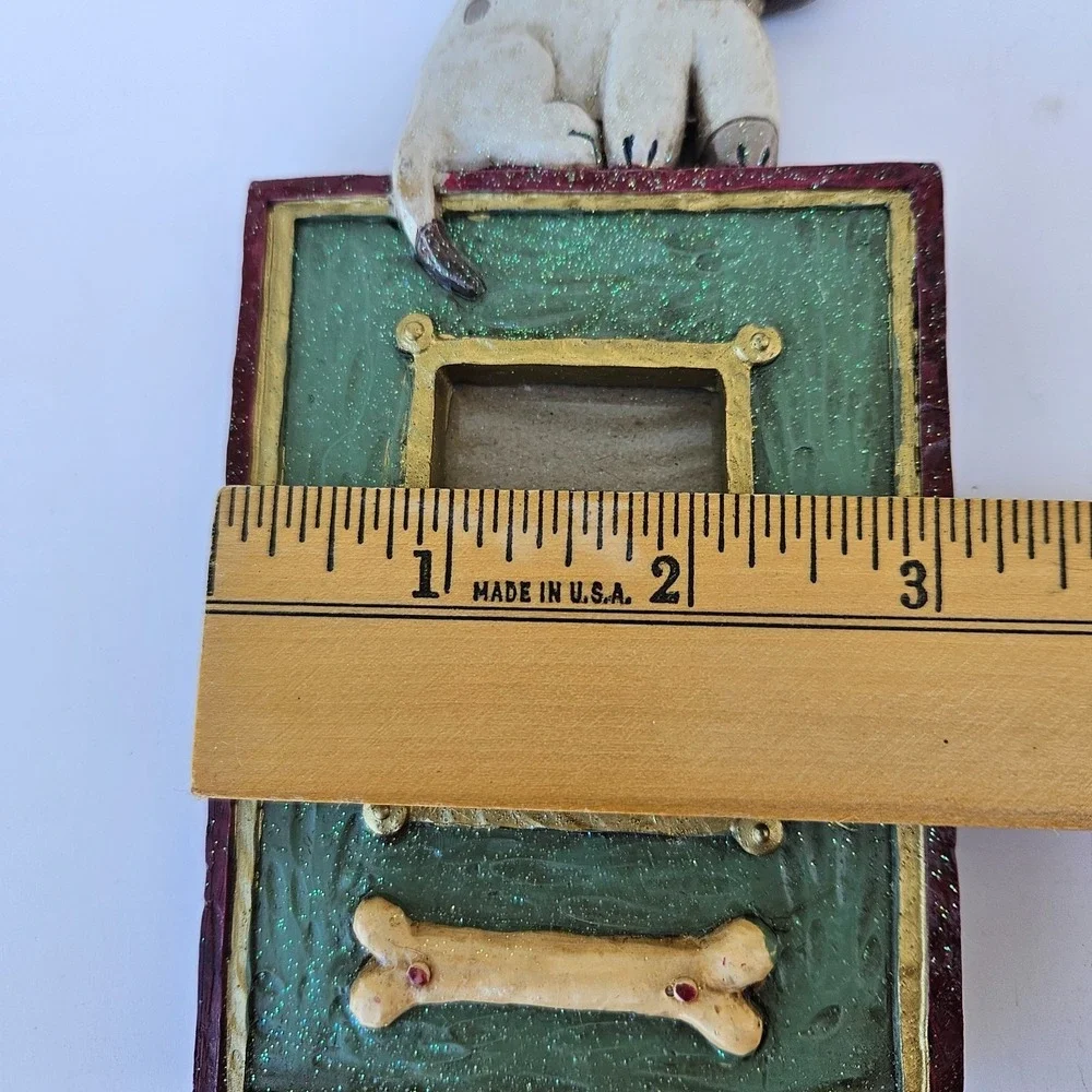 Vintage Dog‎ Photo Frame Puppy Picture Frame Small Desk Decor Bone Accent
